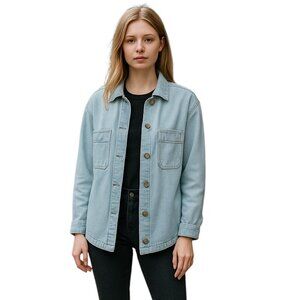 Unpublished Light Wash Denim Shirt Jacket Size XS | NEW